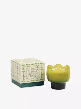 Paddywax Tulip 5.5oz/155g Green and Dark Green Glass Candle - Verbena & Lemongrass