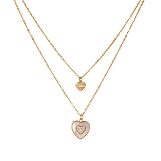 PARK LANE GOLD PLATED NECKLACE WITH CUBIC ZIRCONIA STONES