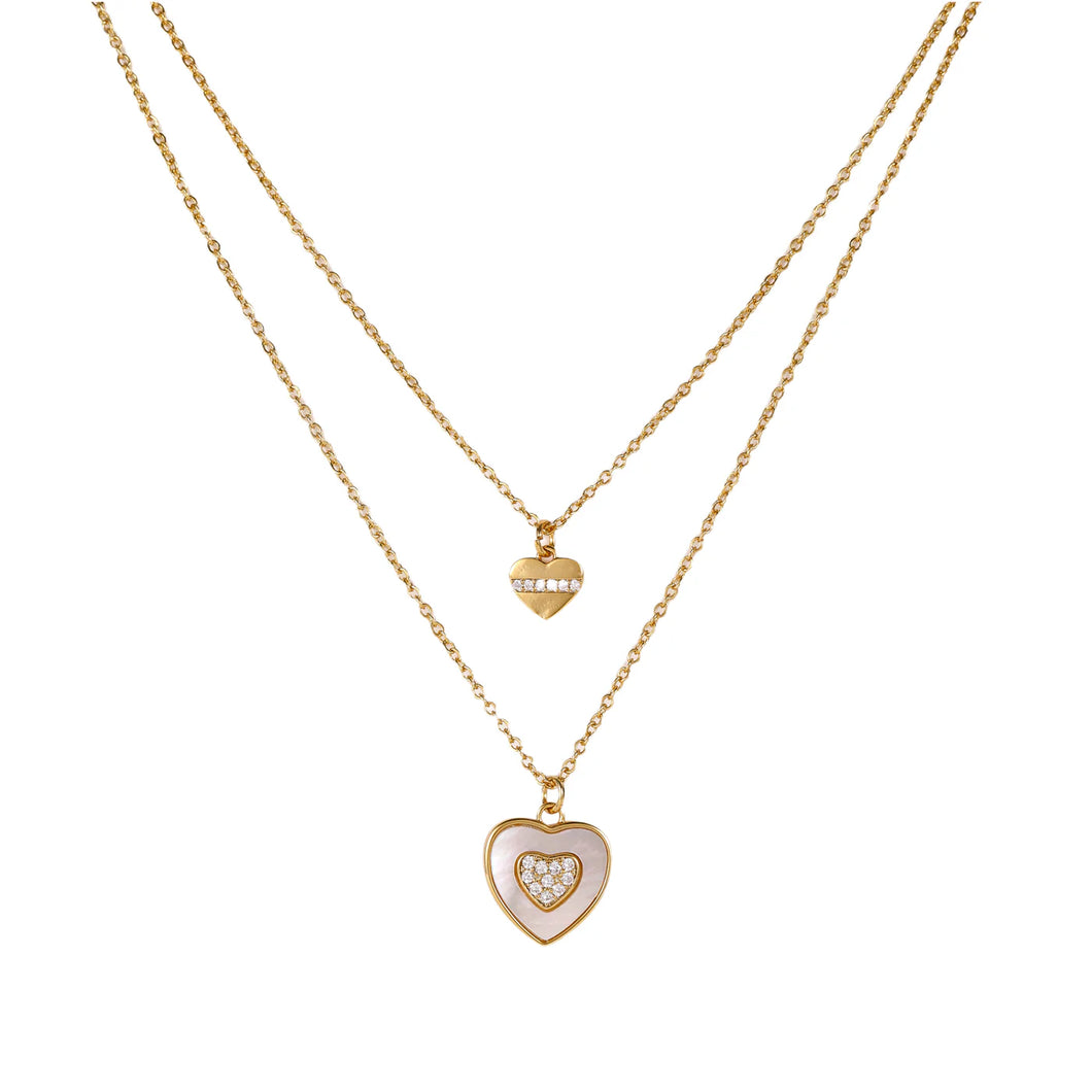 PARK LANE GOLD PLATED NECKLACE WITH CUBIC ZIRCONIA STONES