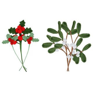 CROCHET MISTLETOE SPRIG 2PK
