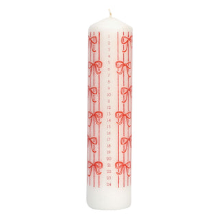 CANDLE SHOP, ADVENT PILLAR CANDLE, BOWS