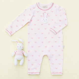 Albetta - Crochet Bunny Pink Bow Print BBG