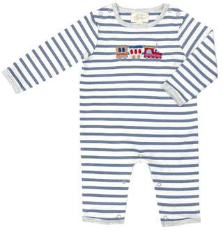 Albetta - Train Applique Blue Stripe BBG