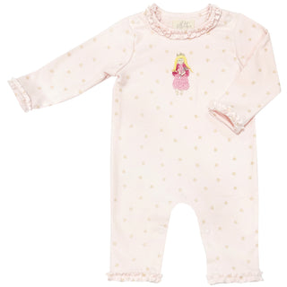 Albetta - Crochet Princess Gold Star Print Babygro