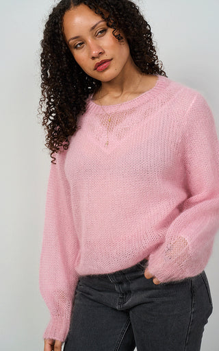 Luella Plockton Mohair Blend Balloon Sleeve Jumper