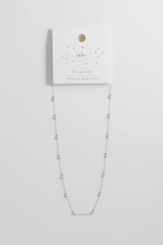 Estella Bartlett Wellness - Blue Lace Agate Paperlink Necklace