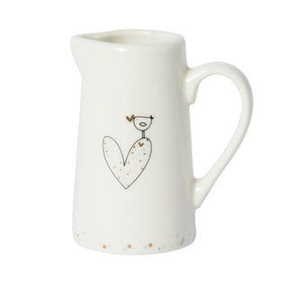 Ceramic Small Jug-Bird&Heart