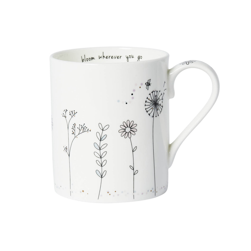 Standard Fine Bone Mug Wildflowers