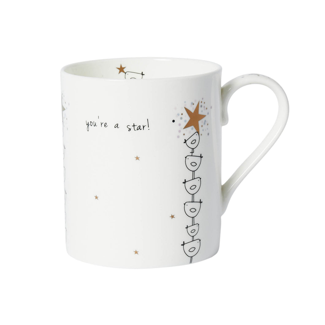 Standard Fine Bone Mug -BirdStack-You`re A Star