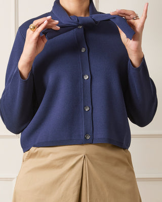 Chalk Camilla Cardigan in Navy