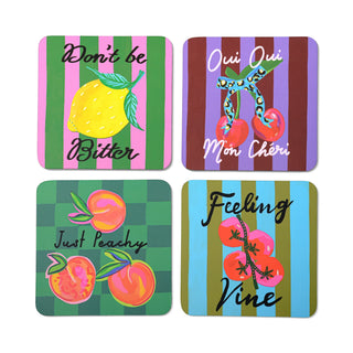 Hijinx Coasters (Set of 4) Fruit