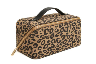 Alice Wheeler Leopard Train Case
