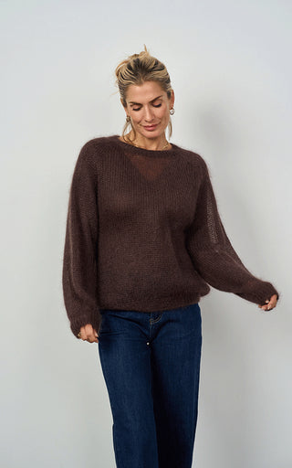 Luella Plockton Mohair Blend Balloon Sleeve Jumper