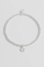 Load image into Gallery viewer, Estella Bartlett Flower And Heart Sienna Bracelet - Silver Plated
