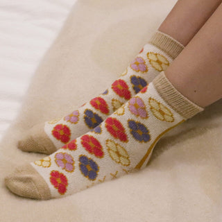 SOCK CAMILLE FLOWER PACK OF 3 ASSORTED