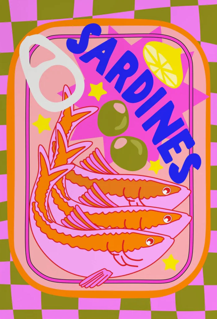 Printed Weird - Sardines Tea Towel