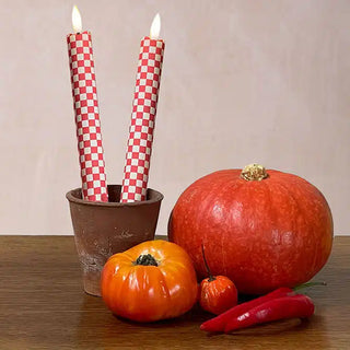 TINKALINK BATTENBERG SUN KISSED FLAMELESS LED WAX CANDLES (PAIR)