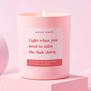 Mischief Candles Light When You Need To Calm the Fuck Down Gift Funny Candle