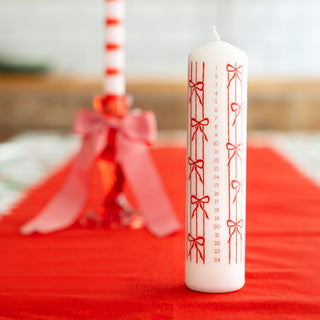 CANDLE SHOP, ADVENT PILLAR CANDLE, BOWS