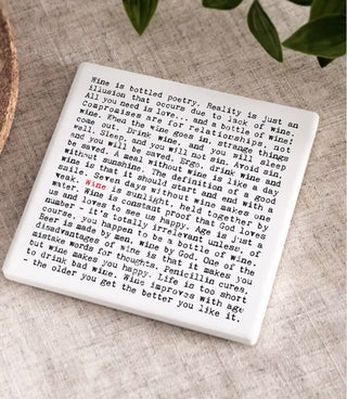 Coulson Macleod Wine Quote Coaster
