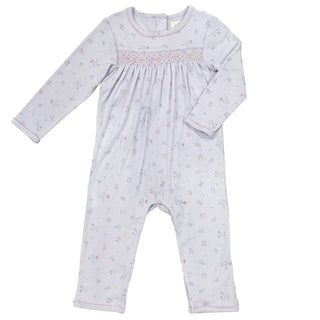 Alyssa Floral Print Handsmocked Pointelle BBG