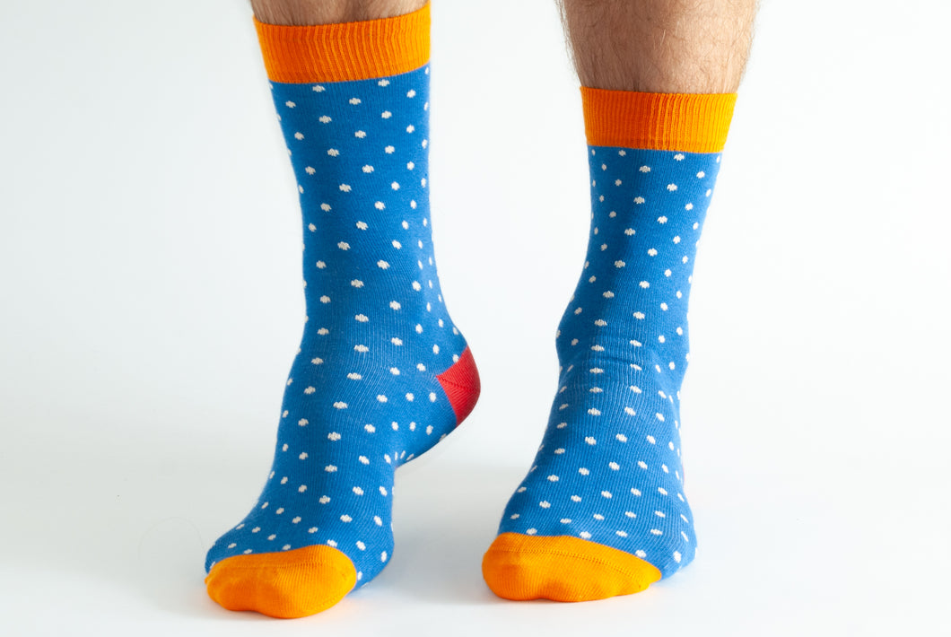 Doris & Dude Blue Spot Socks