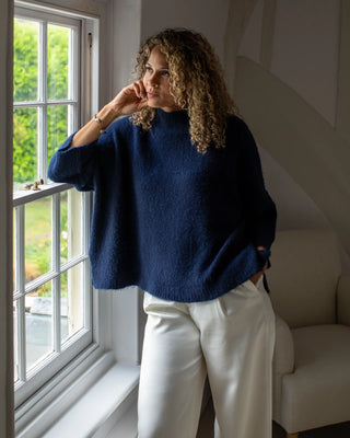 CHALK - VICKI JUMPER | FLUFFY | NAVY
