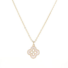 Load image into Gallery viewer, PARK LANE- GOLD PLATED MOTHER OF PEARL CLOVER NECKLACE
