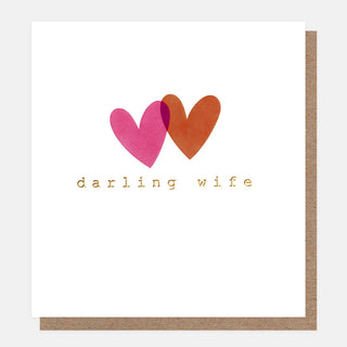 DARLING WIFE PAIR OF OVERLAPPING HEARTS