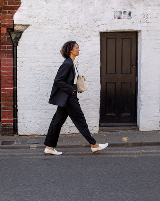 CHALK DREW BLAZER | DARK CHARCOAL PINSTRIPE
