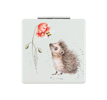Load image into Gallery viewer, Busy As A Bee Hedgehog Compact Mirror
