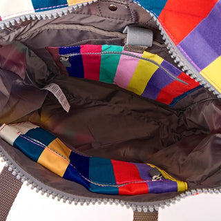 ROKA Canfield B Wide Multi Stripe Small Recycled Canvas Bag