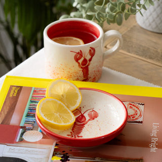 Mini Ceramic Dish - Red Lobster