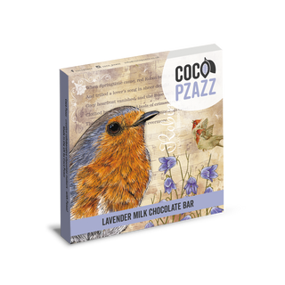 Victoria's Attic 'Robin' Lavender Milk Chocolate Bar 80g