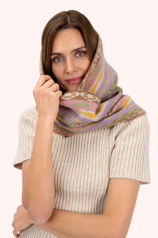 Powder -  Kayla Fair Isle Snood - Pastel