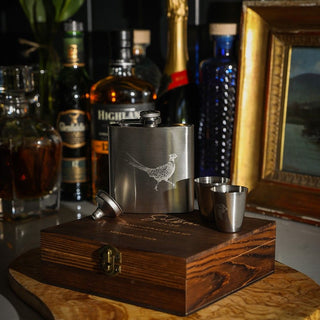 Selbrae House - Hip Flask & Cup Set - Pheasant