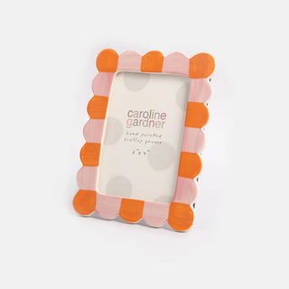 Pink /Orange Scallop Edge 4x6 Photoframe