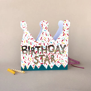 Birthday Star Crown Card