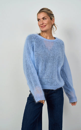 Luella Plockton Mohair Blend Balloon Sleeve Jumper