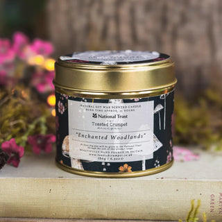 Toasted Crumpet Enchanted Woodlands Candle in a Matt Gold Tin