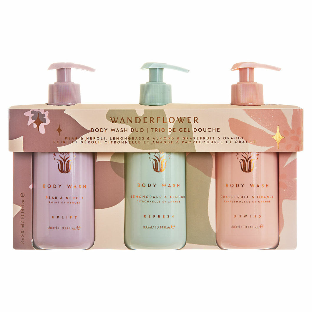 Wanderflower Body Wash Trio