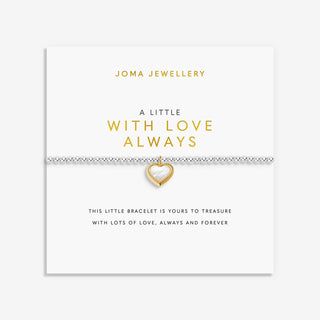 A LITTLE | WITH LOVE ALWAYS | Silver & Gold Plated | Bracelet | 17.5cm stretch