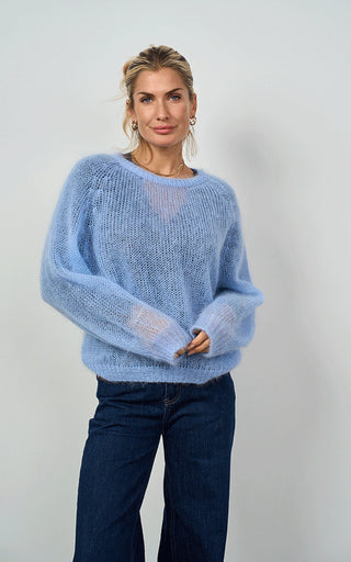Luella Plockton Mohair Blend Balloon Sleeve Jumper