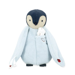 KALOO KISSING PLUSH PENGUIN BLUE