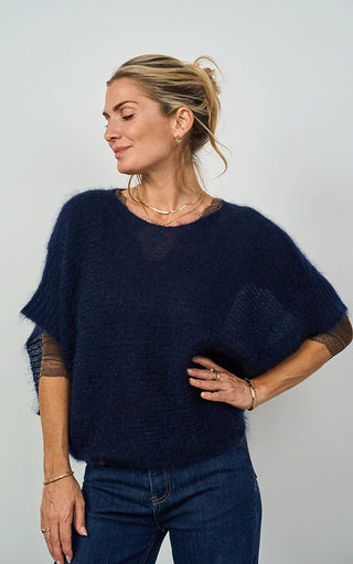 Luella Moffat Mohair Blend Poncho