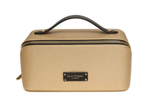 Alice Wheeler Gold Black Kensington Train Case
