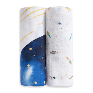 aden + anais
organic cotton swaddles 2 pack - orbit