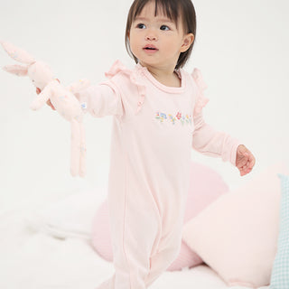 Flower Embroidered Frill Pink BBG