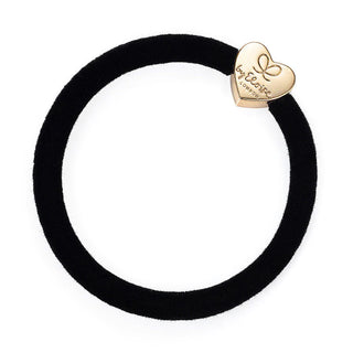 Velvet Gold Heart Black