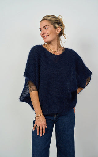 Luella Moffat Mohair Blend Poncho